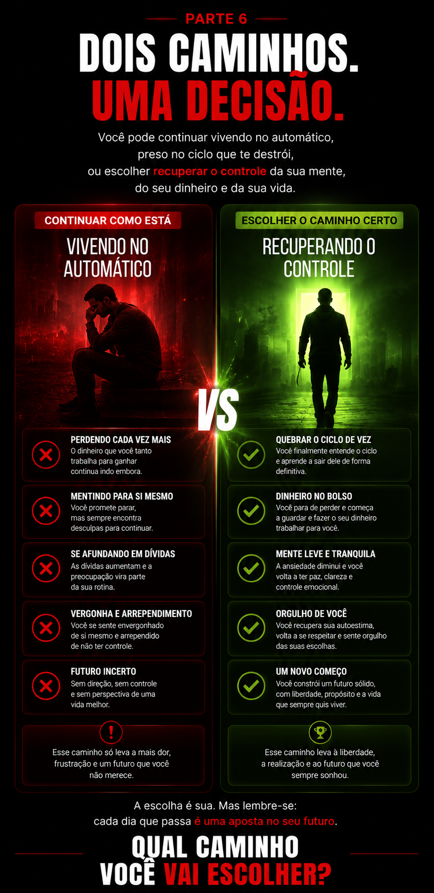 Dois caminhos. Uma decisão.